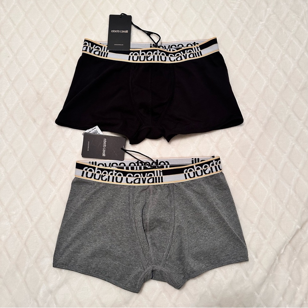 Roberto Cavalli Mens Underwear Boxer Briefs NWT 2-Pack